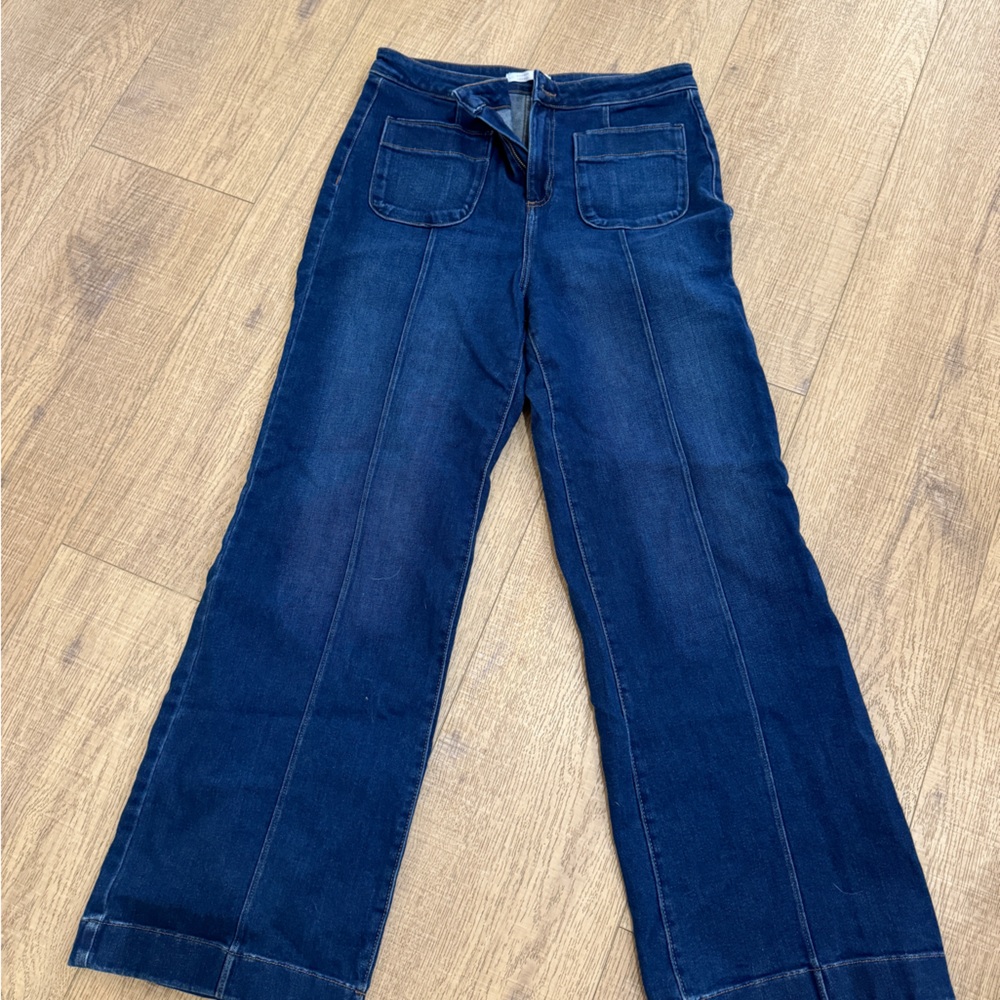 LC Lauren Conrad Dark Blue Wide-Leg Jeans